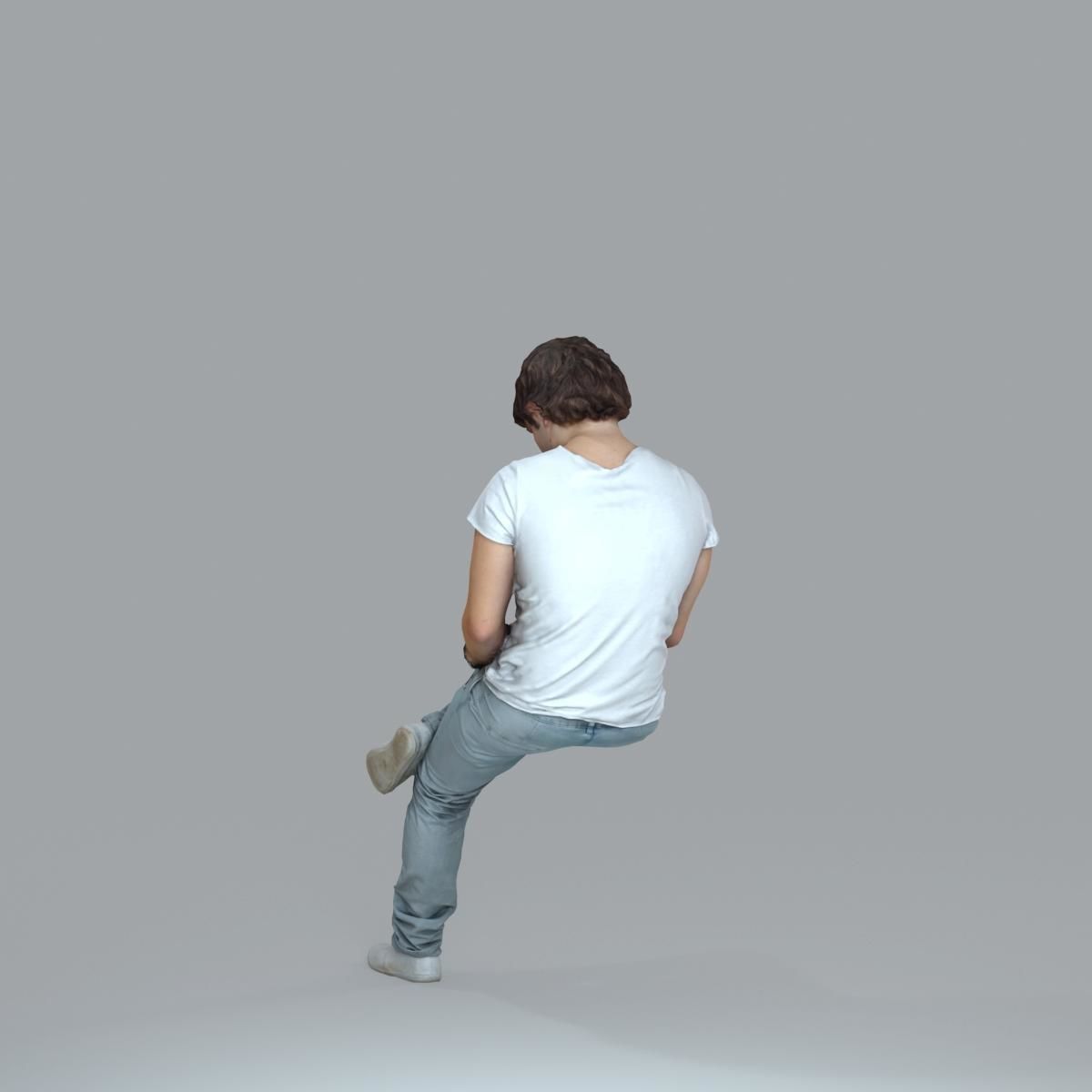 Casual Man with White Sneakers on Phone CMan0020-HD2-O01P15-S 3D model_68