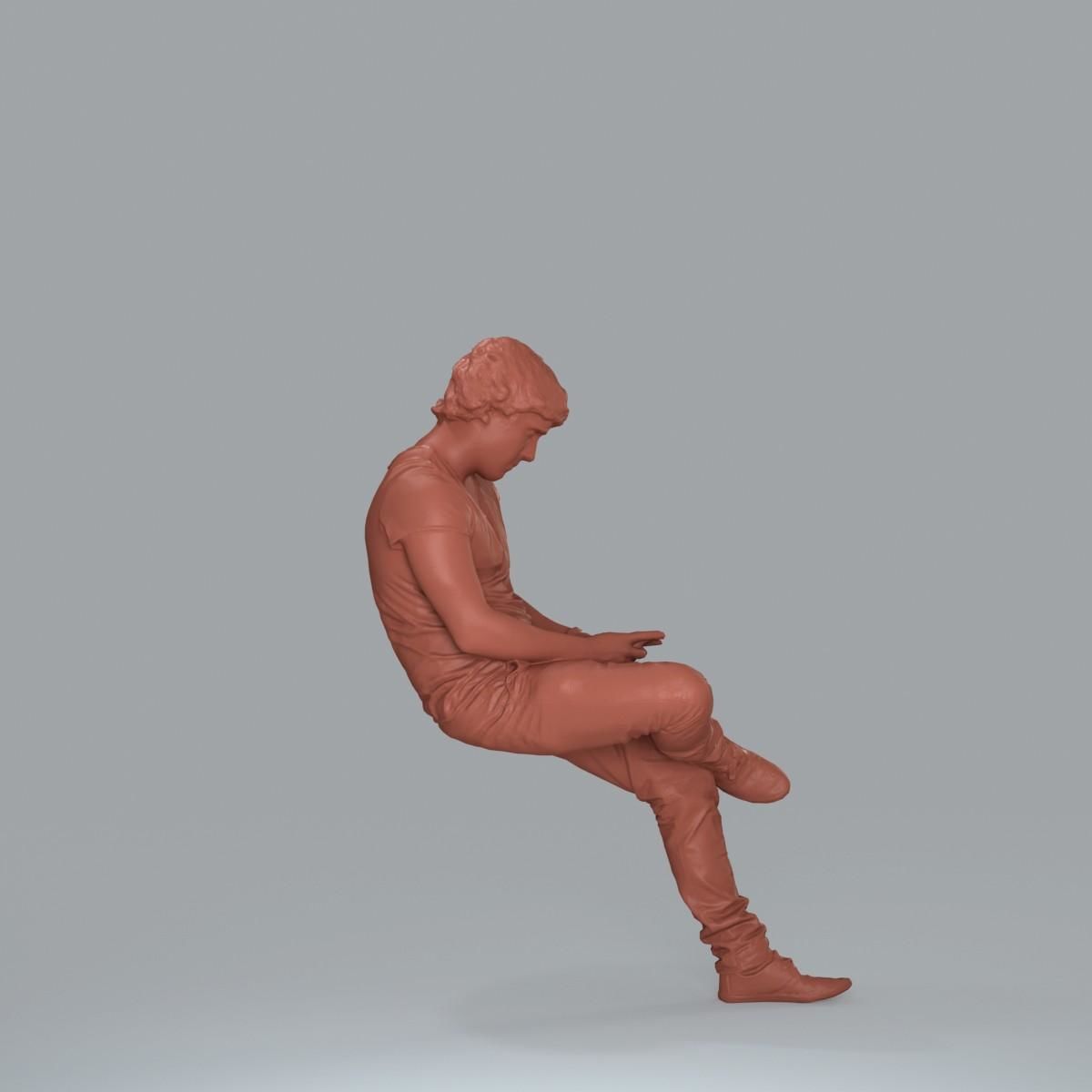 Casual Man with White Sneakers on Phone CMan0020-HD2-O01P15-S 3D model_46