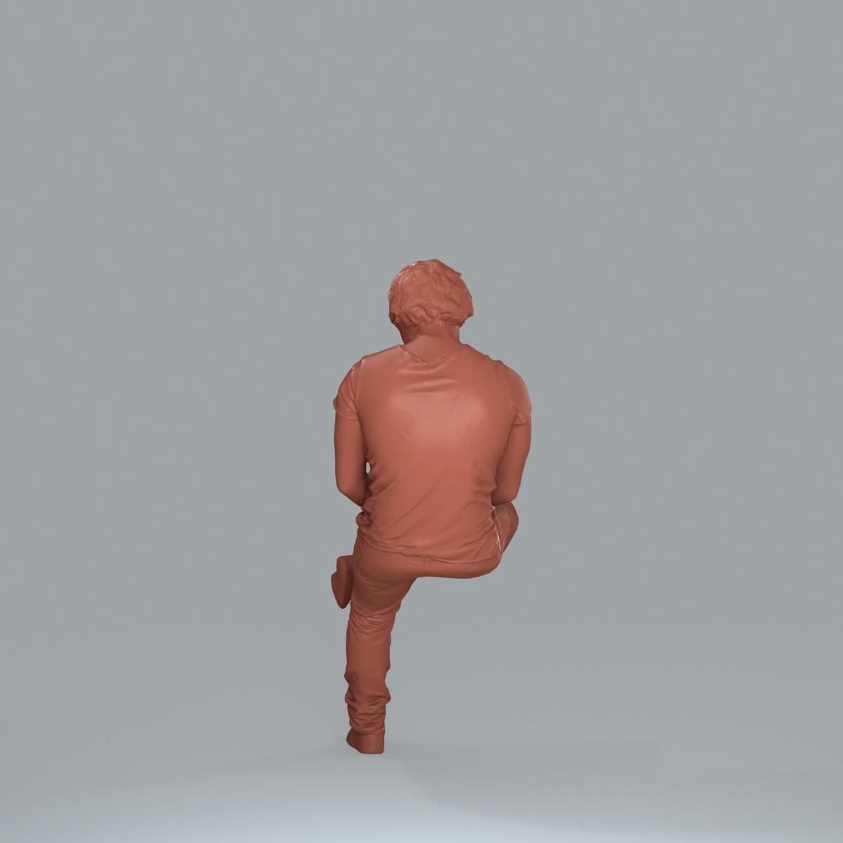 Casual Man with White Sneakers on Phone CMan0020-HD2-O01P15-S 3D model_26