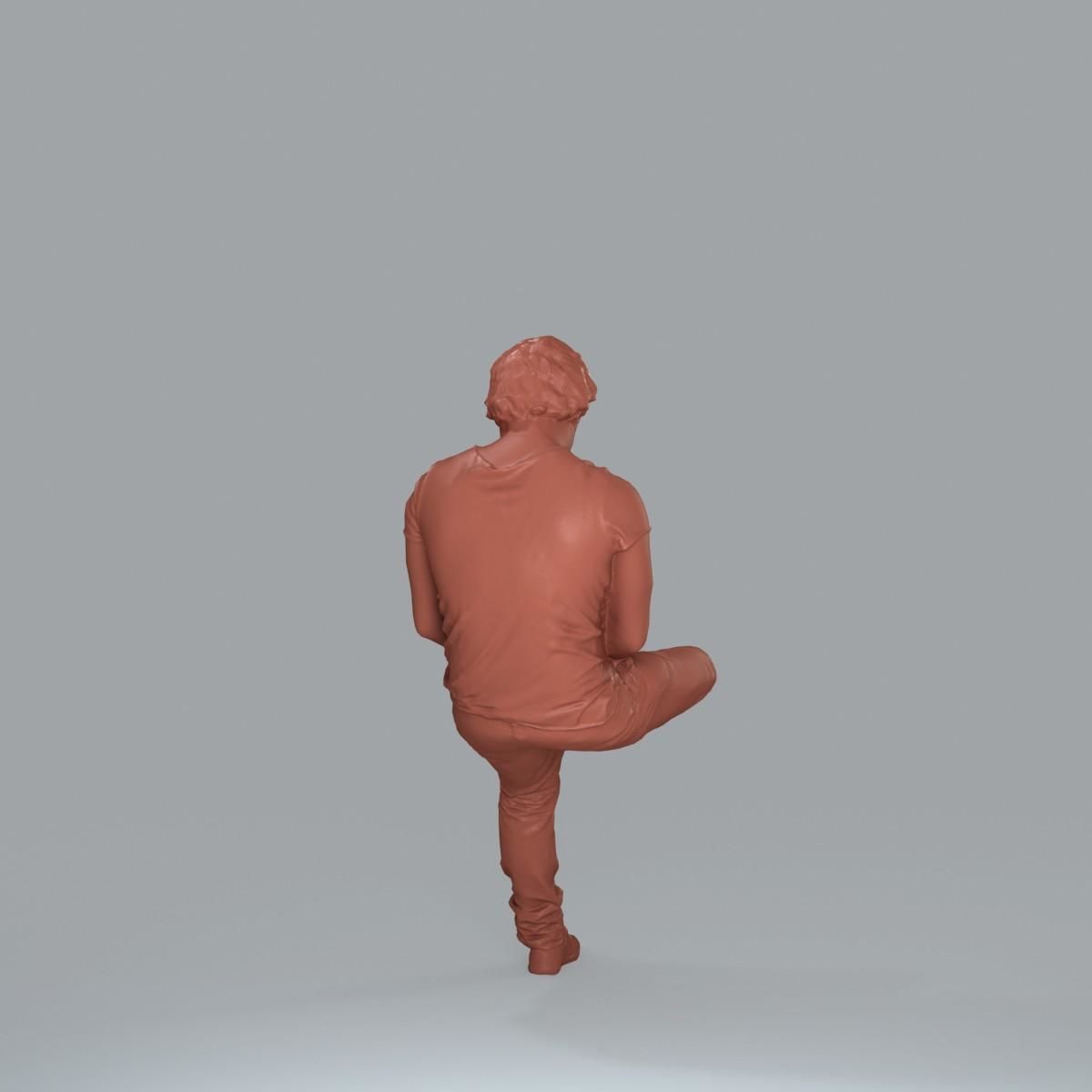 Casual Man with White Sneakers on Phone CMan0020-HD2-O01P15-S 3D model_17