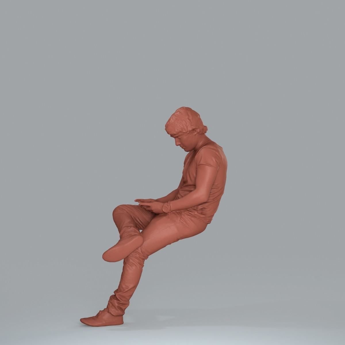 Casual Man with White Sneakers on Phone CMan0020-HD2-O01P15-S 3D model_66