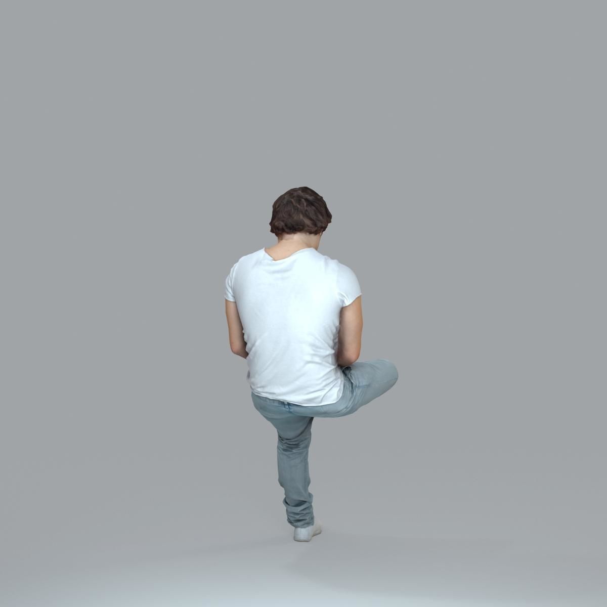 Casual Man with White Sneakers on Phone CMan0020-HD2-O01P15-S 3D model_4