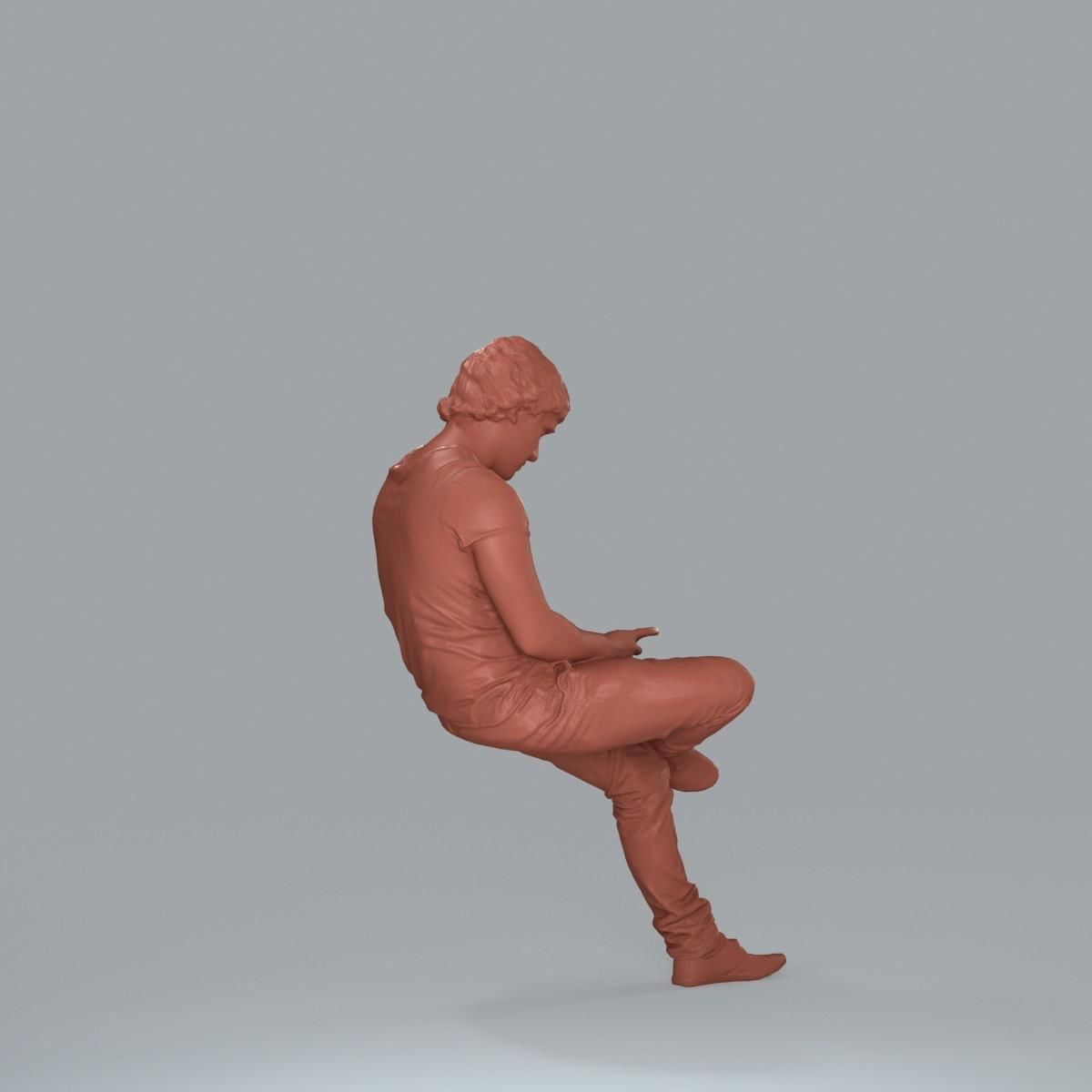 Casual Man with White Sneakers on Phone CMan0020-HD2-O01P15-S 3D model_6