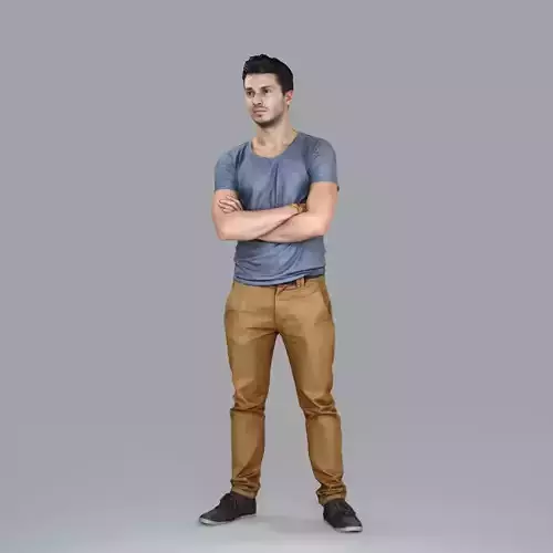 Standing Casual Man Cross-Arm CMan0018-HD2-O01P07-S