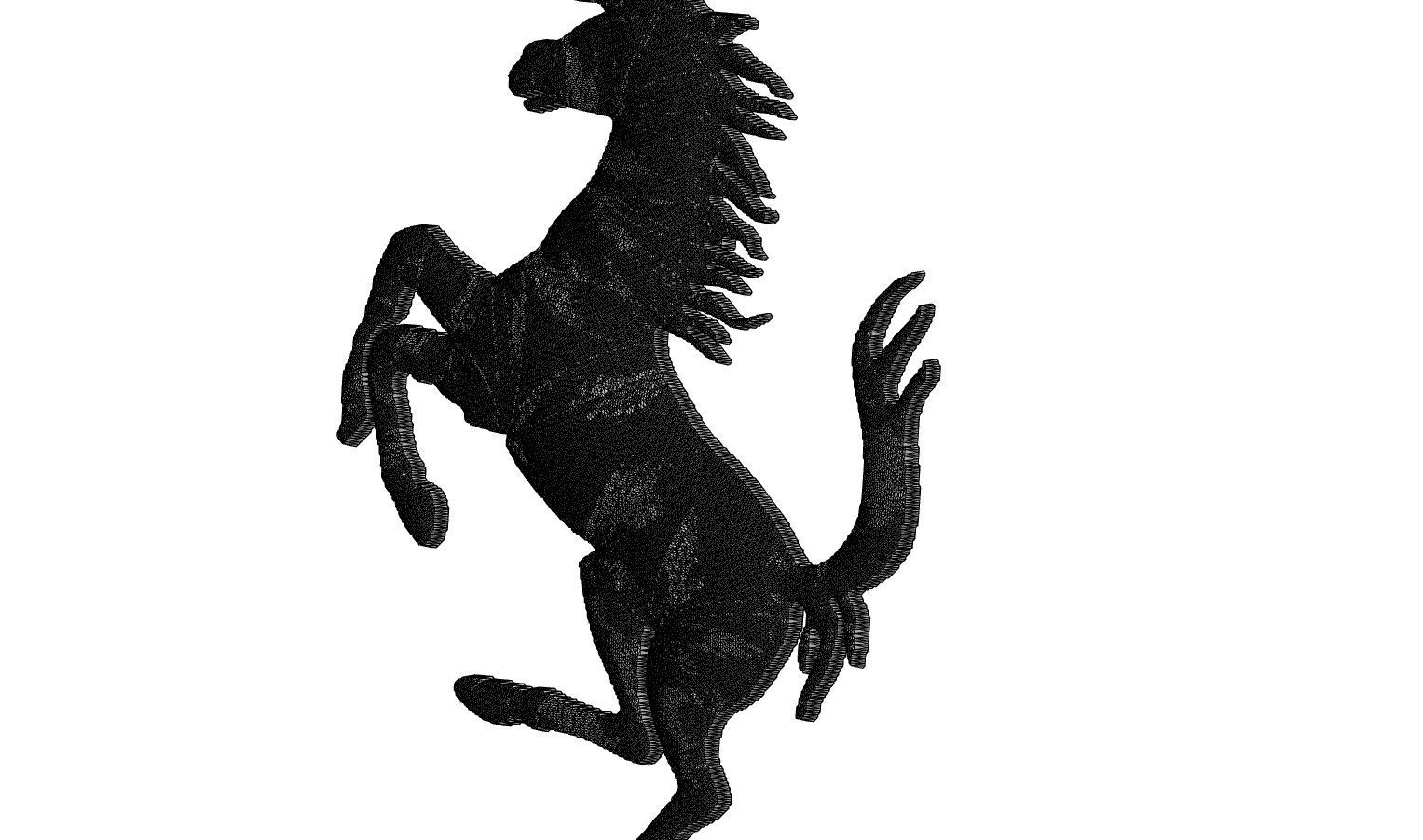 Ferrari horse logo 3D print model_5