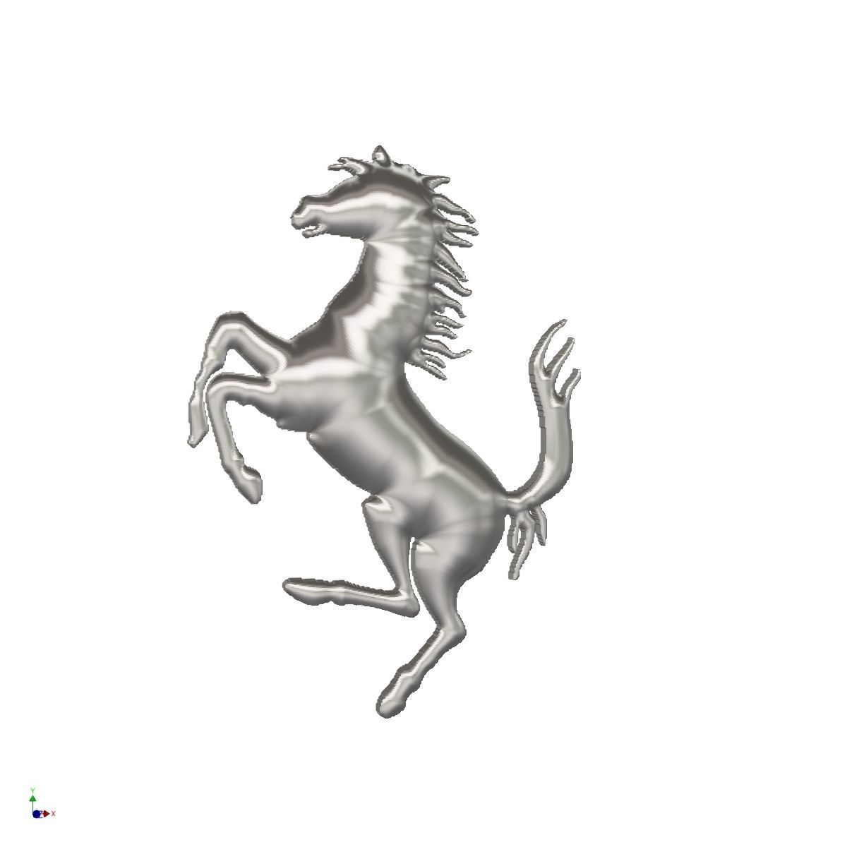 Ferrari horse logo 3D print model_0