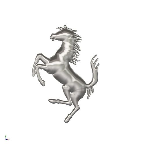 Ferrari horse logo 3D print model