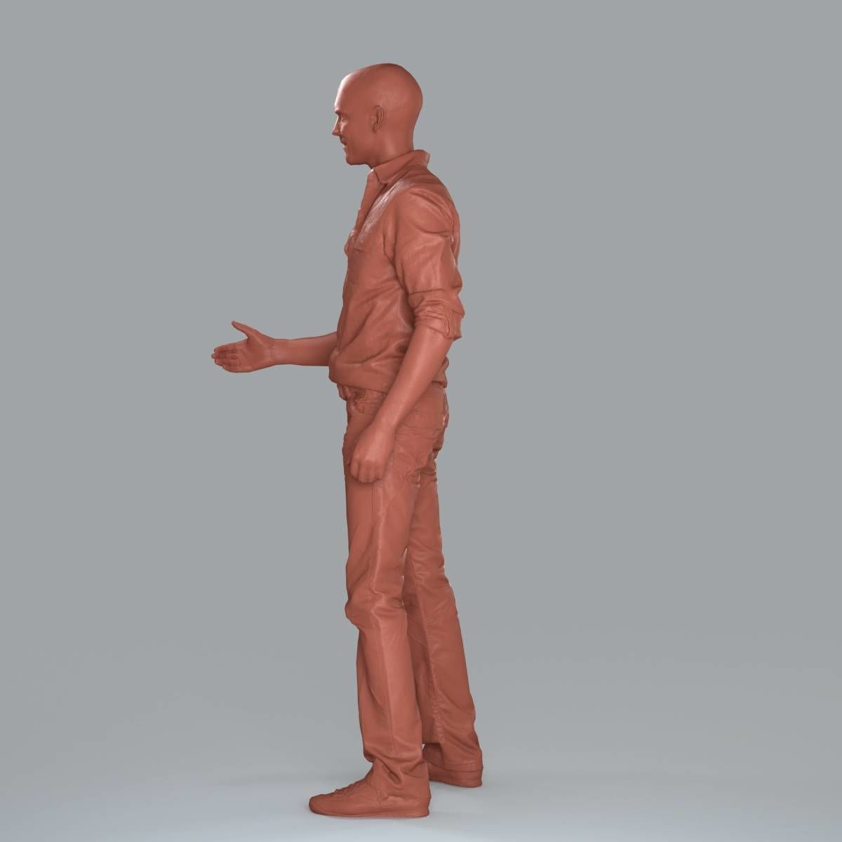 Casual Man Shaking Hand CMan0010-HD2-O01P10-S 3D model_7