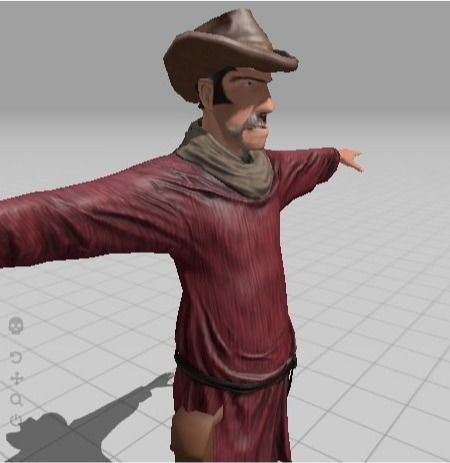 Cowboy Toon 3D 3D model_3