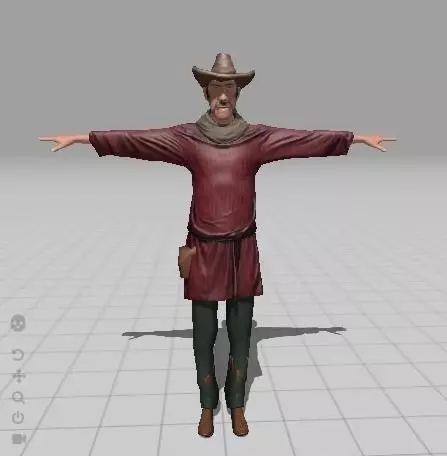 Cowboy Toon 3D 3D model_0