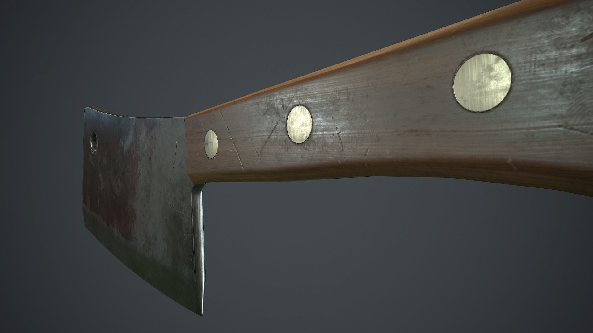 Butcher Knife PBR Game Ready Low-poly 3D model_15