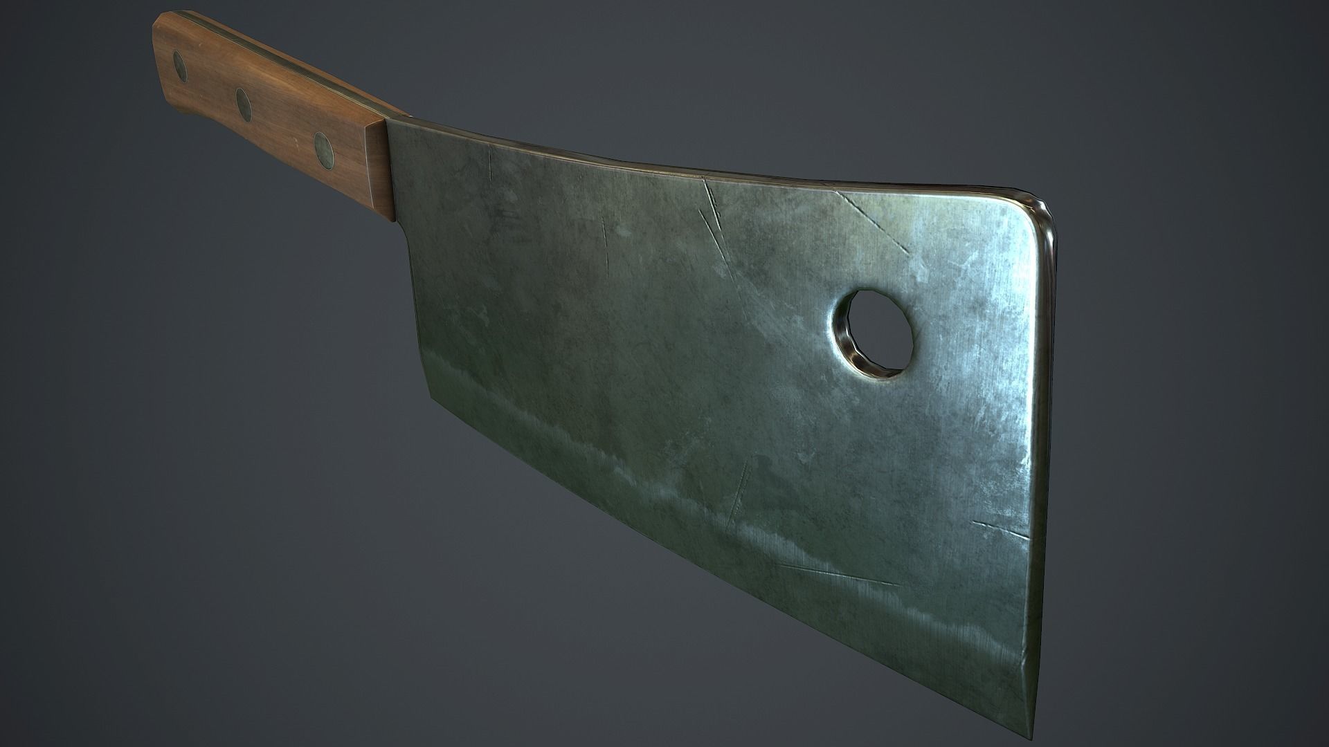 Butcher Knife PBR Game Ready Low-poly 3D model_13
