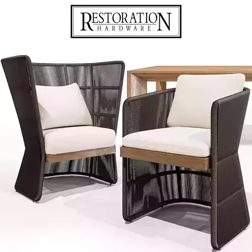 RH Havana Fun and Armchair with Arles Table