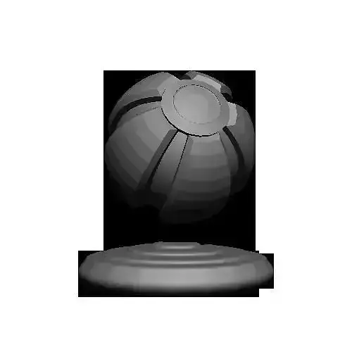 Bomb with Platform Low-poly 3D model