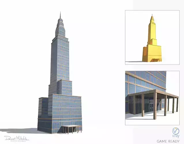 Skyscrapper 14 Low Poly