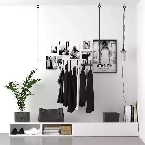  clothes on a hanger 3D model