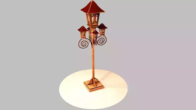 Wooden Lampost