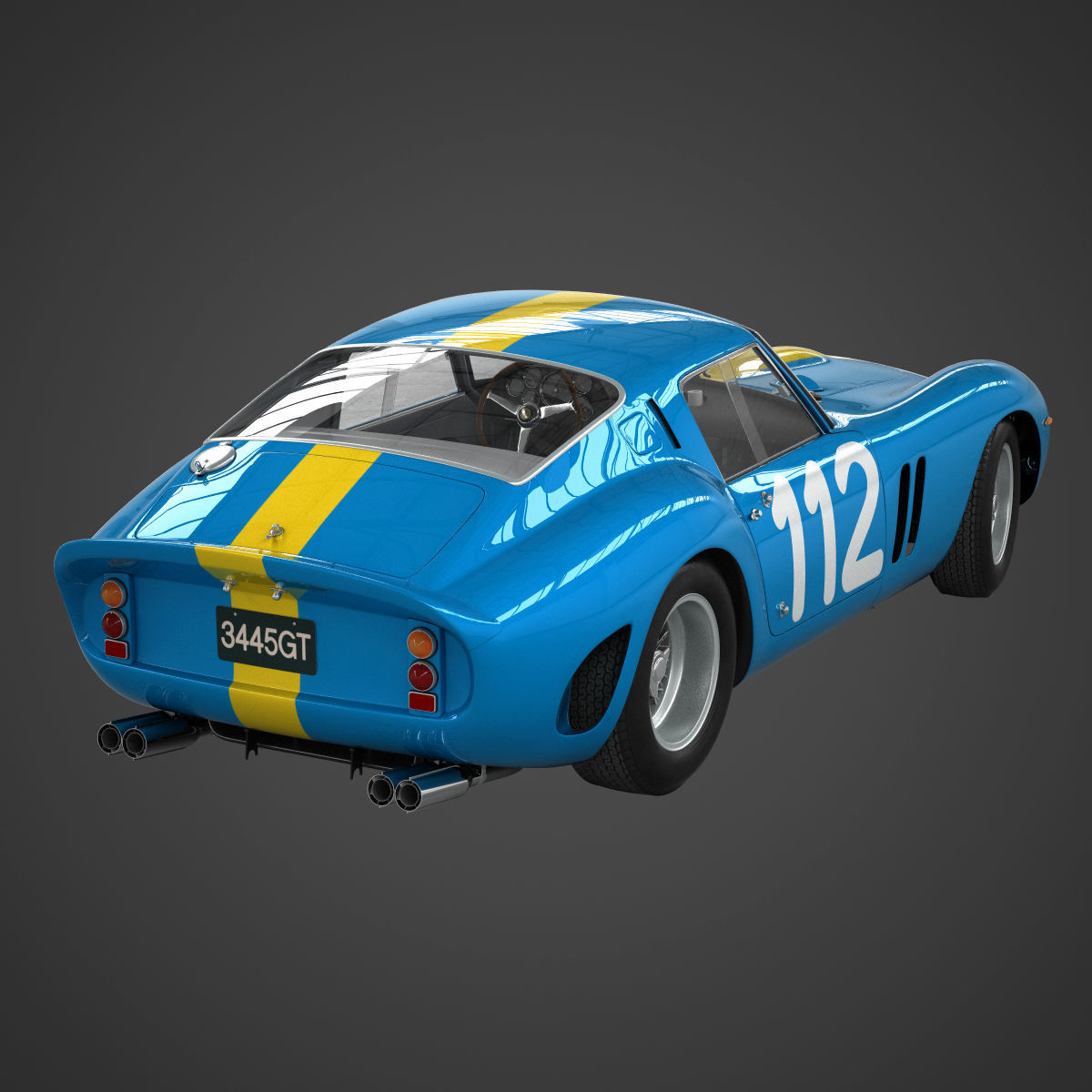 Ferrari 250 GTO - 3445GT - No Engine 3D model_11