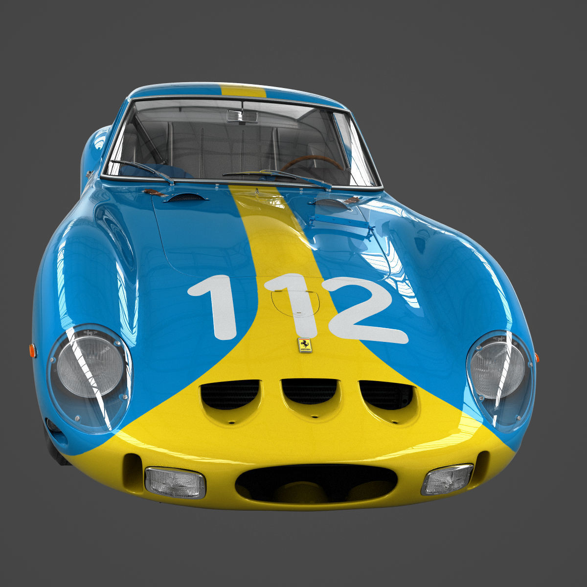 Ferrari 250 GTO - 3445GT - No Engine 3D model_9