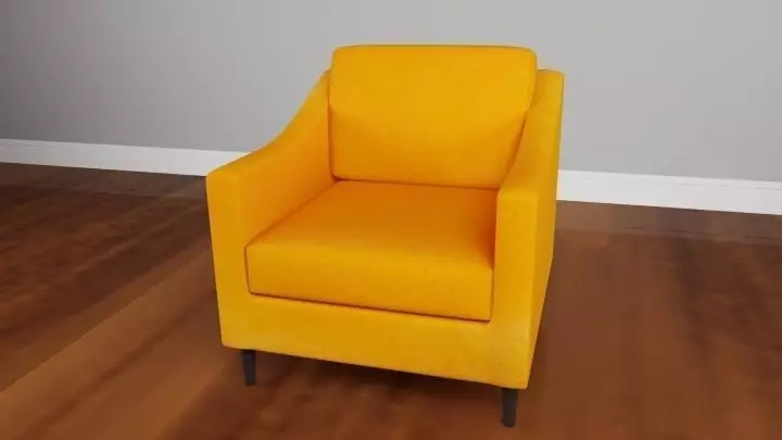 Decker Flannel Chair 3D model