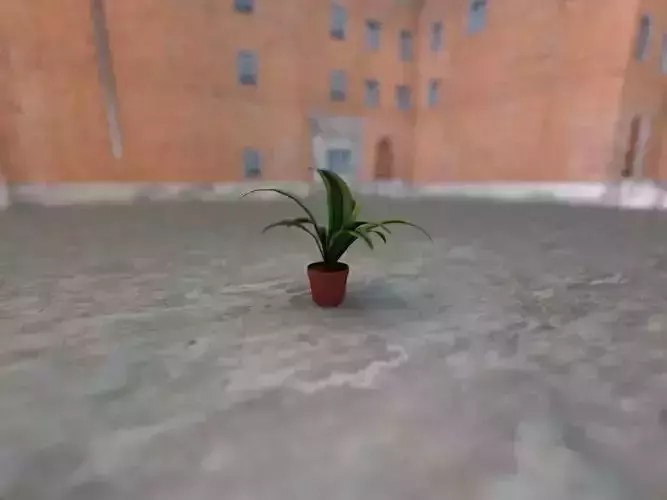 Detailed Plant Low-poly 3D model