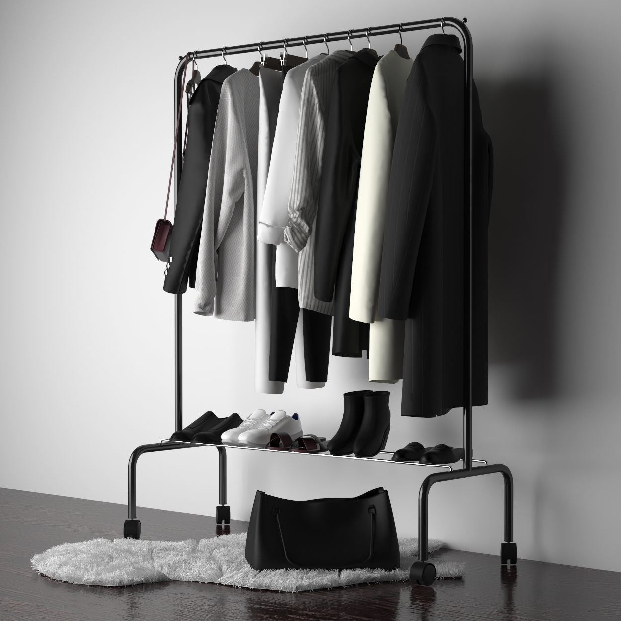 Set of clothes 3D model_2