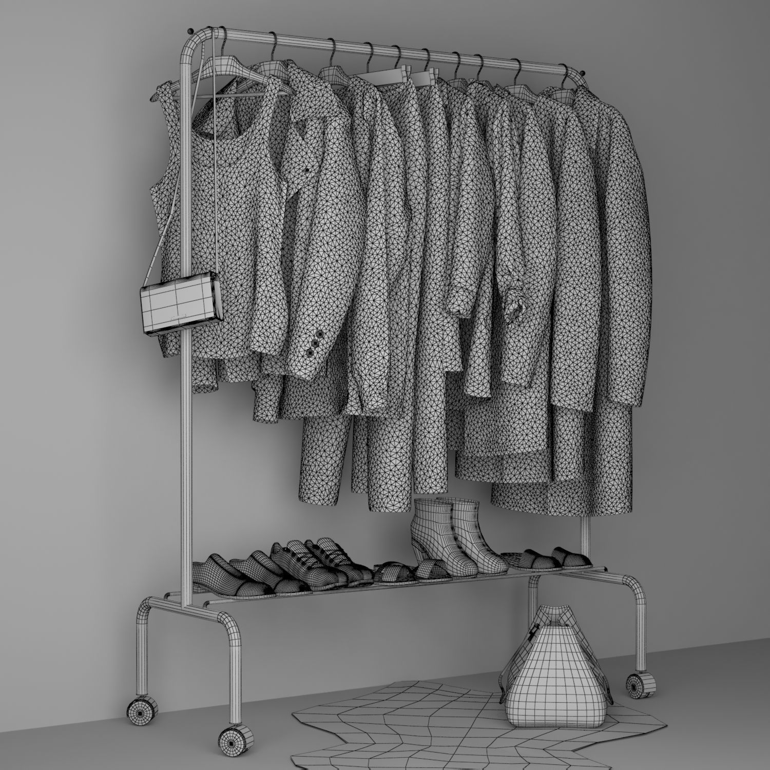 Set of clothes 3D model_4