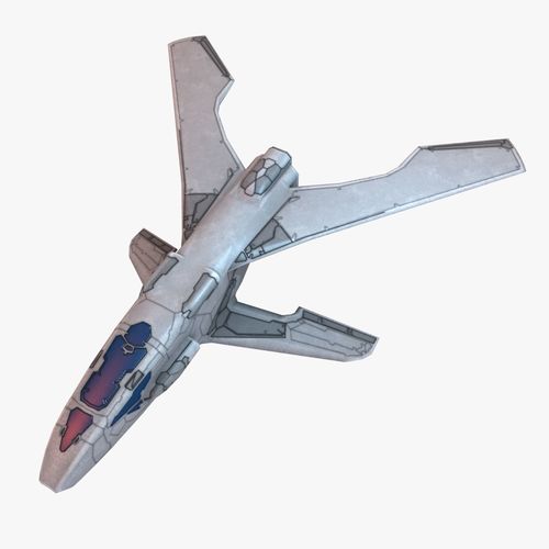 Winged Spaceship Low-poly 3D model