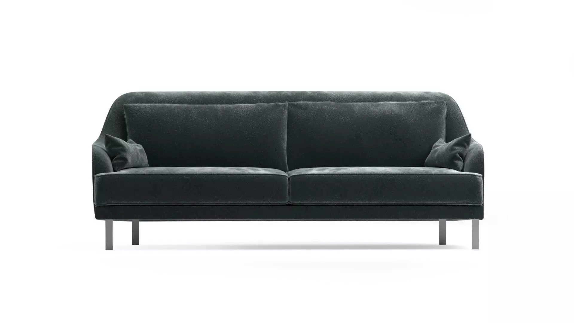 Velveteen sofa Corona and V-ray render 3D model