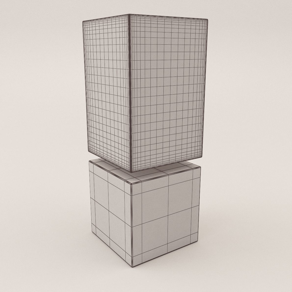 Table lamp - 20th century 3D model_2