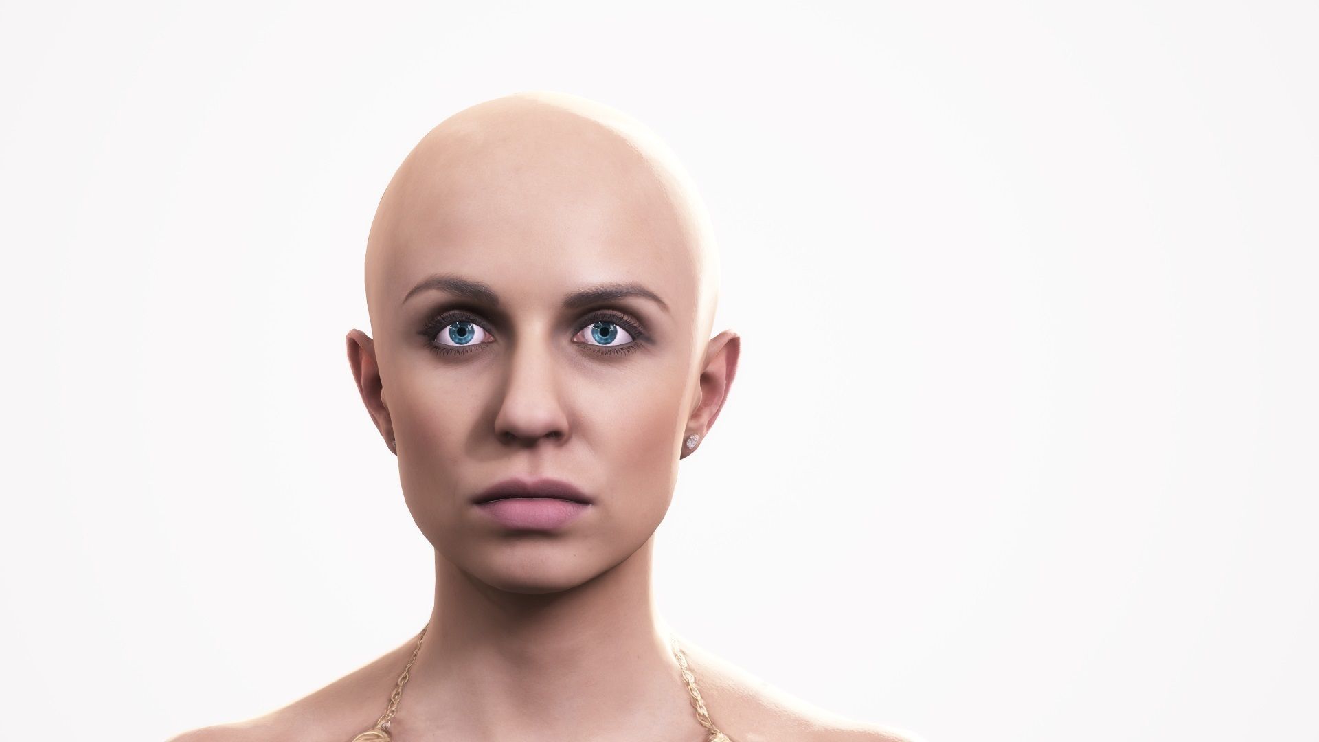 Human Female Scan - 178F Low-poly 3D model_3