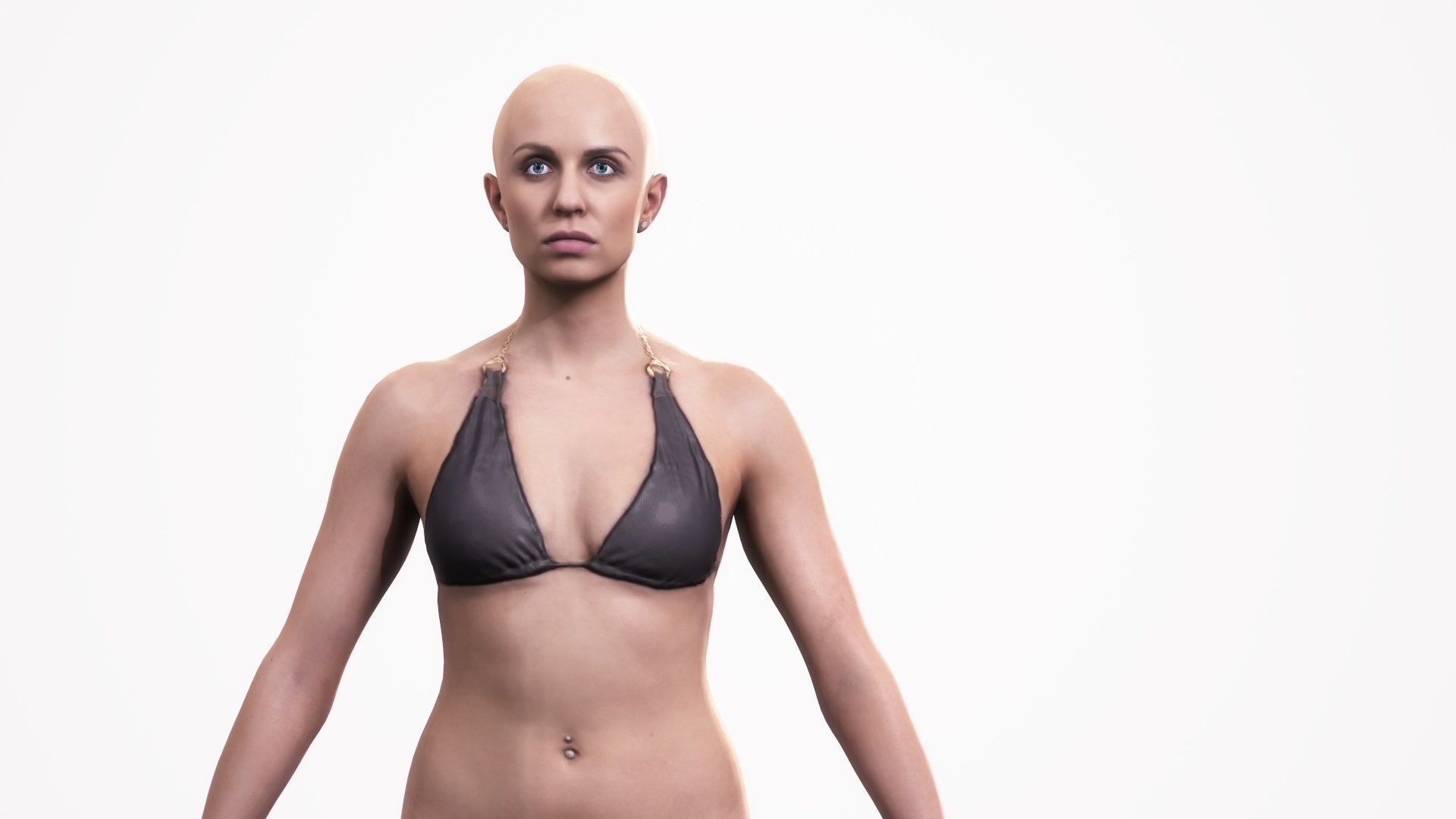 Human Female Scan - 178F Low-poly 3D model_5