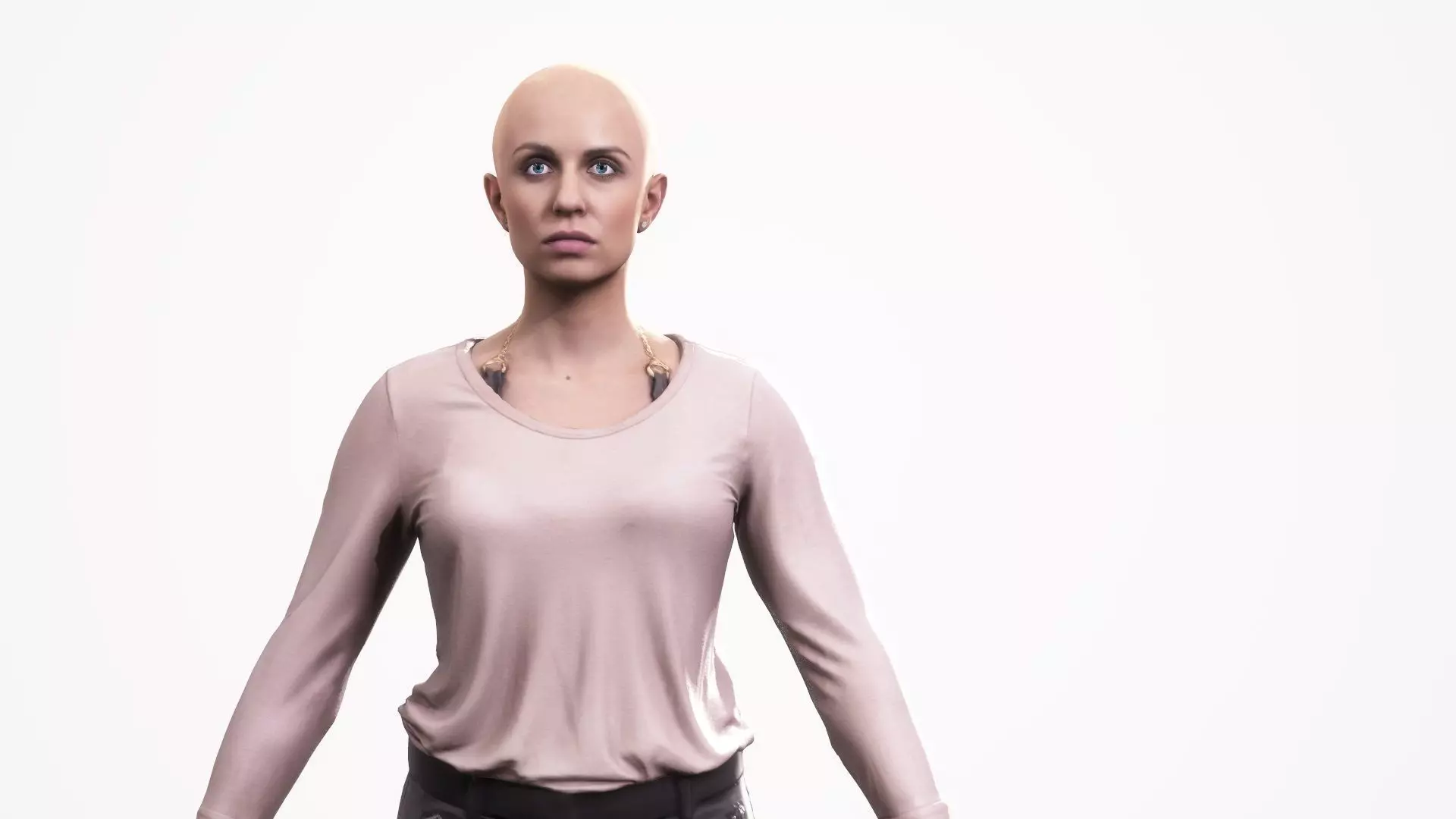 Human Female Scan - 178F Low-poly 3D model_0
