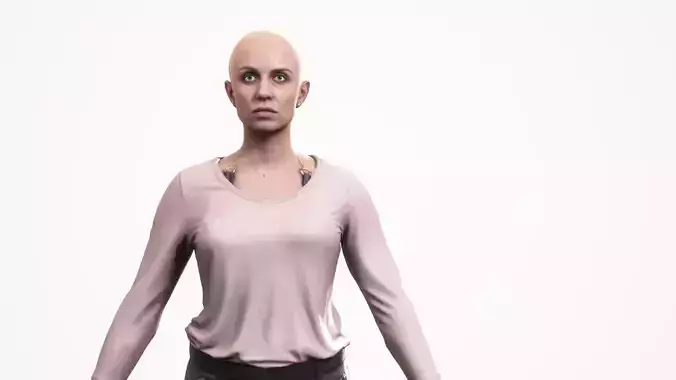 Human Female Scan - 178F Low-poly 3D model