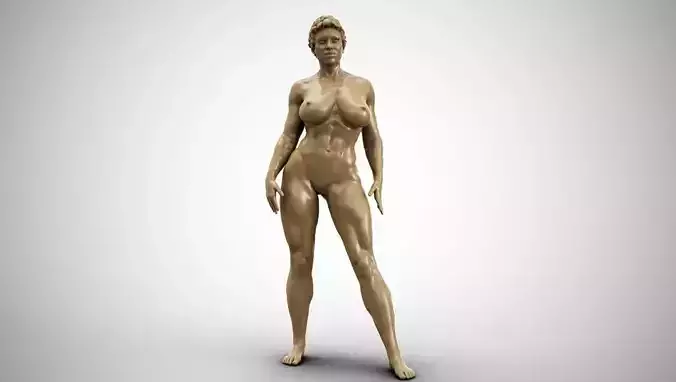 Muscular Female 3D print model
