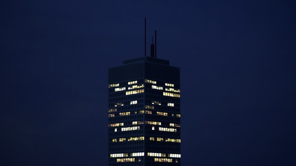 Low poly city with tall buildings Low-poly 3D model_97