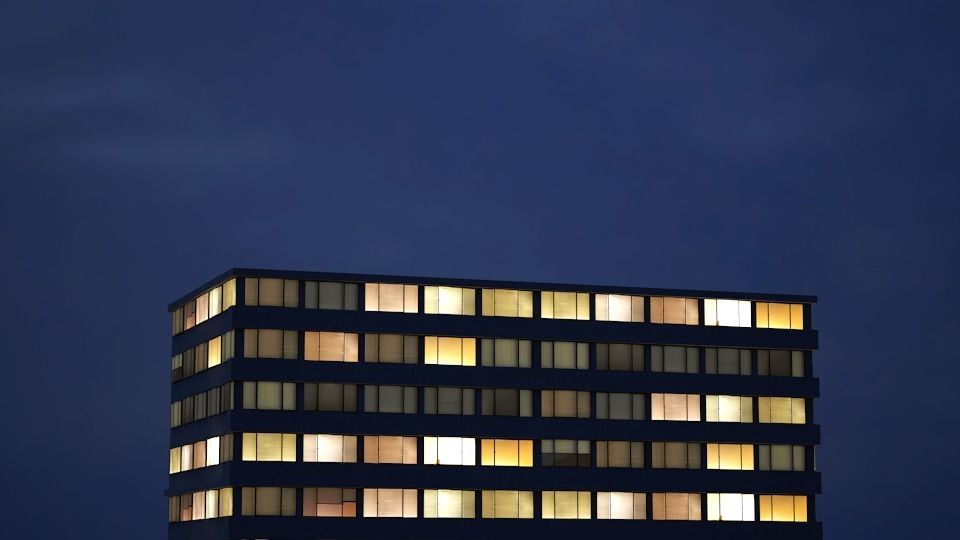 Low poly city with tall buildings Low-poly 3D model_100