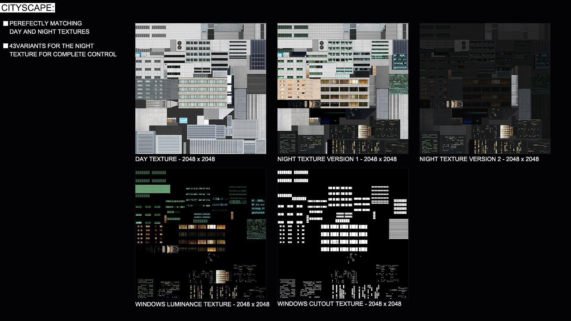 Low poly city with tall buildings Low-poly 3D model_17