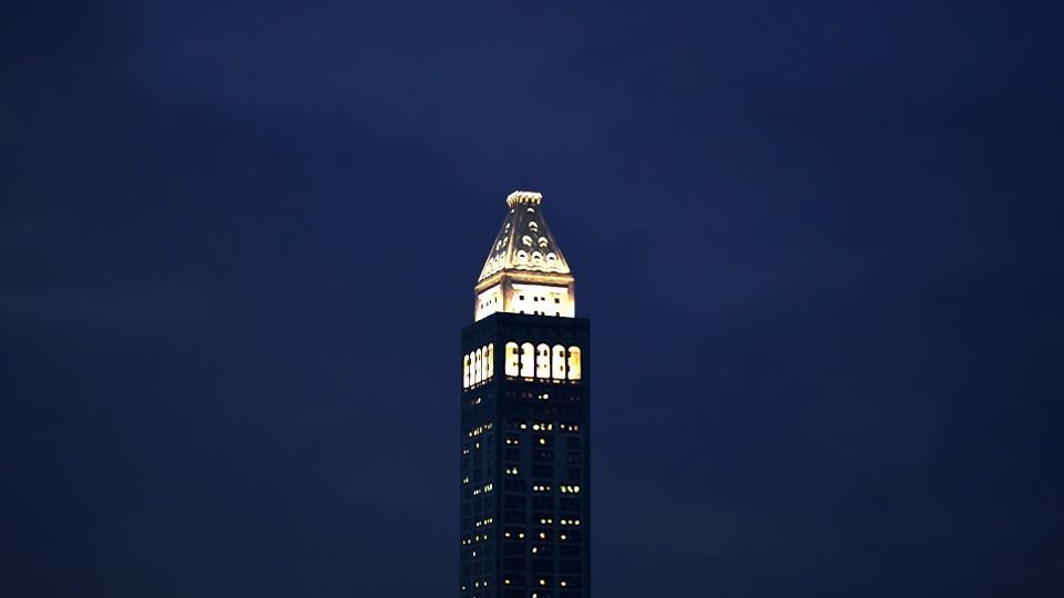 Low poly city with tall buildings Low-poly 3D model_64