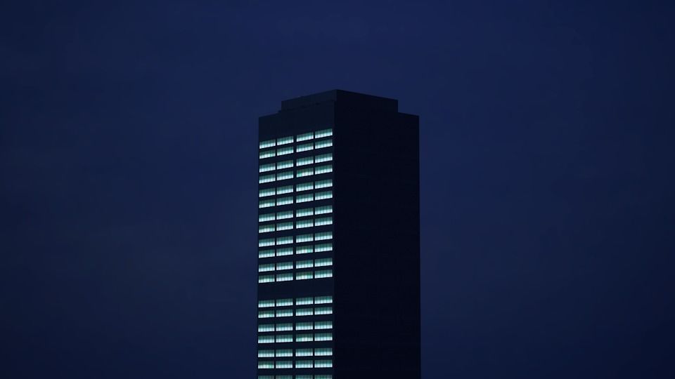 Low poly city with tall buildings Low-poly 3D model_112