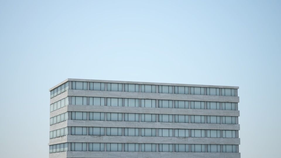 Low poly city with tall buildings Low-poly 3D model_99