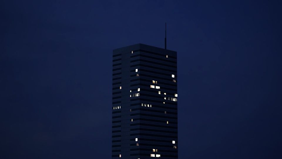 Low poly city with tall buildings Low-poly 3D model_73