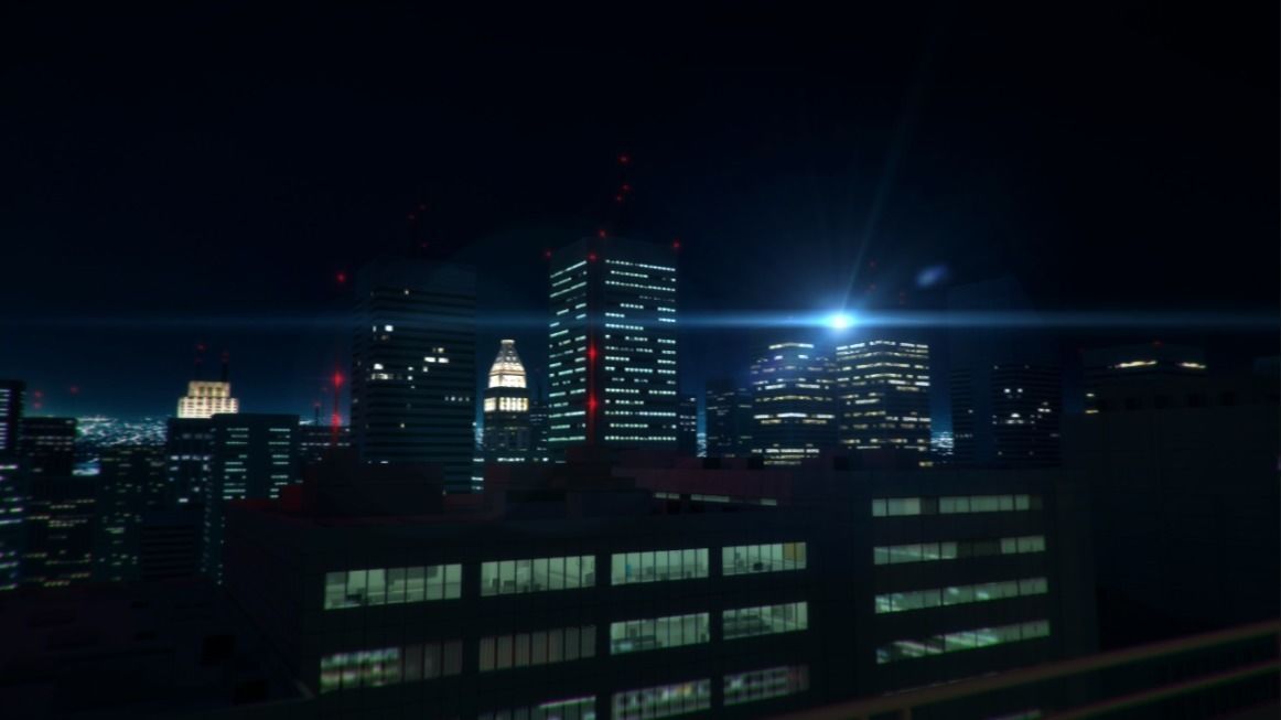 Low poly city with tall buildings Low-poly 3D model_22