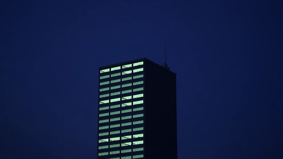 Low poly city with tall buildings Low-poly 3D model_124