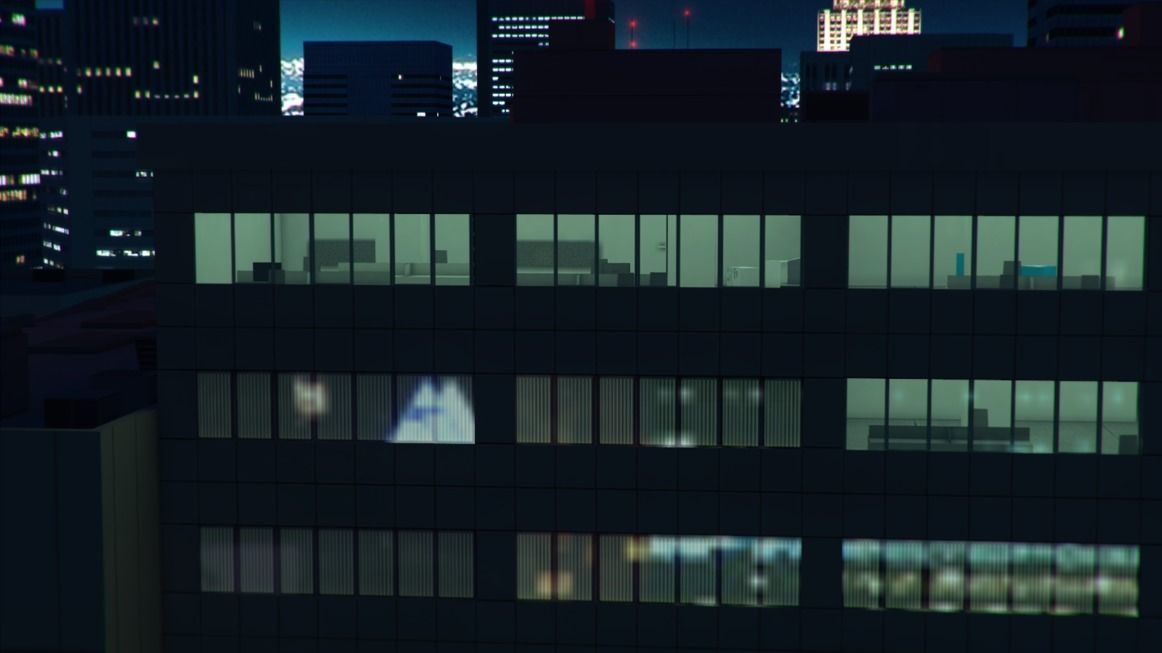 Low poly city with tall buildings Low-poly 3D model_12