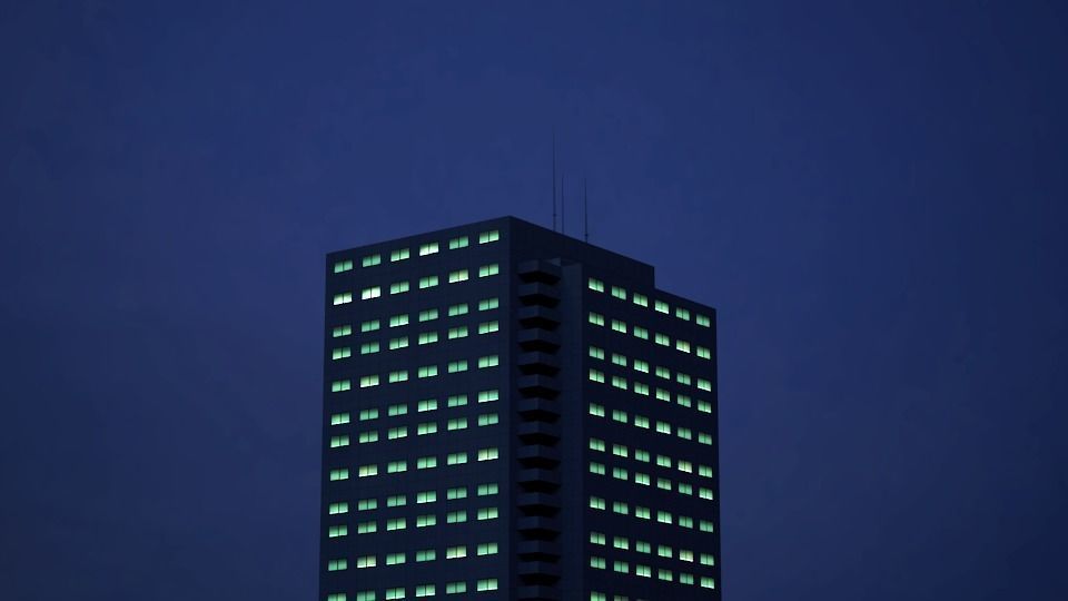 Low poly city with tall buildings Low-poly 3D model_76