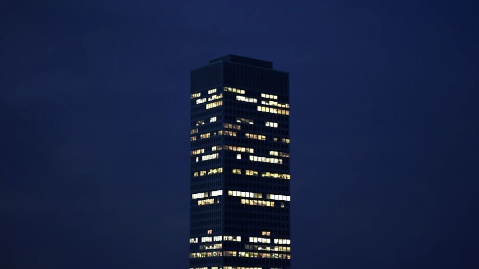 Low poly city with tall buildings Low-poly 3D model_85