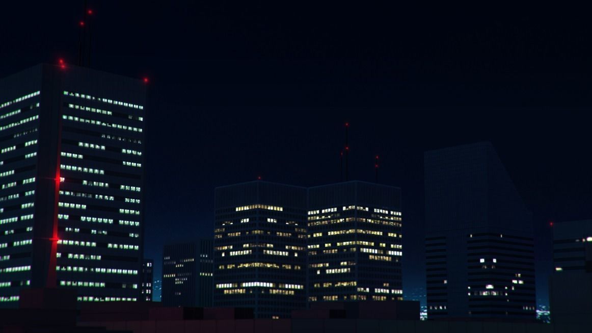 Low poly city with tall buildings Low-poly 3D model_19