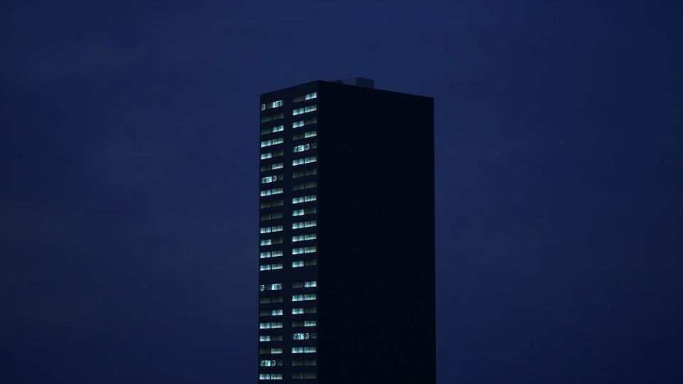 Low poly city with tall buildings Low-poly 3D model_127