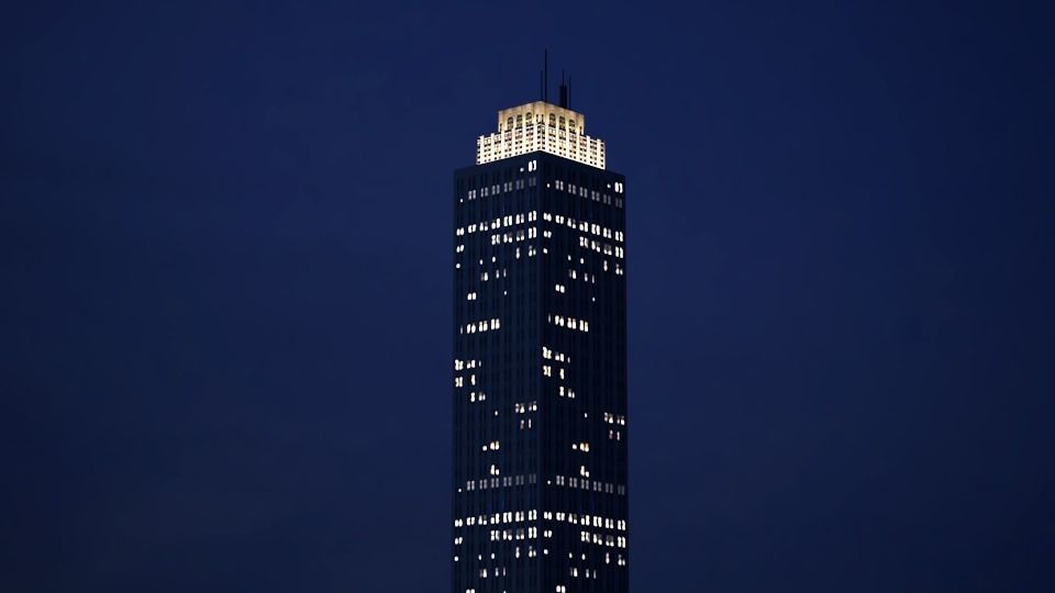 Low poly city with tall buildings Low-poly 3D model_82